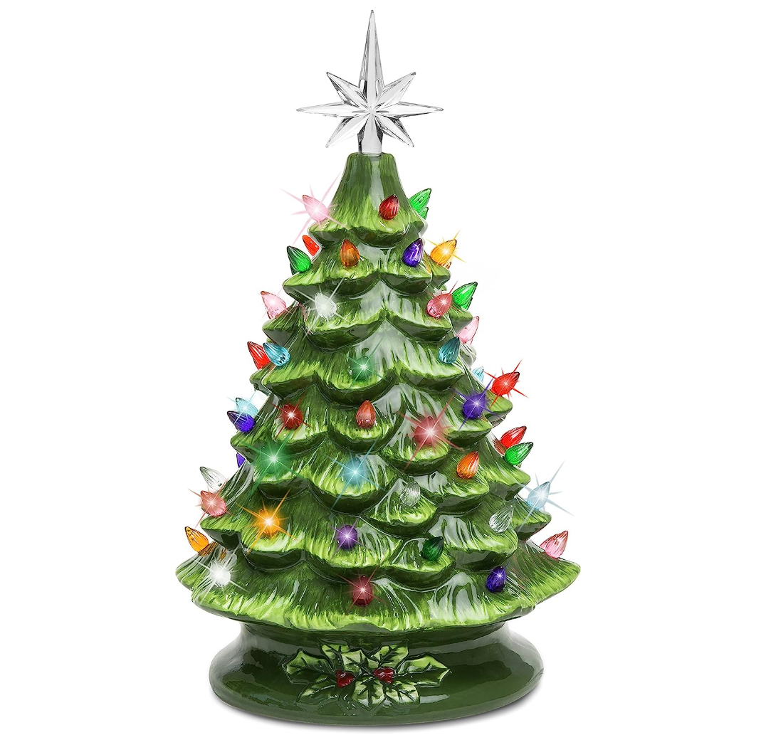 💥Nostalgic Ceramic Christmas Tree with LED Lights