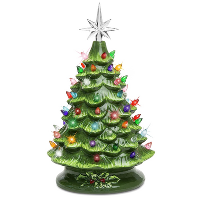 💥Nostalgic Ceramic Christmas Tree with LED Lights