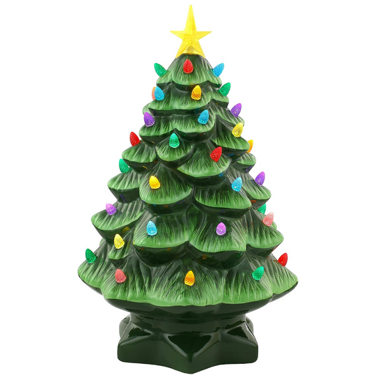💥Nostalgic Ceramic Christmas Tree with LED Lights